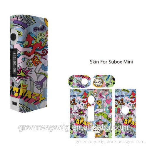 Unique design, Subox Mini Stickers, ecig skin, Subox Mini Sticker/Skin/ mod Wrap M80, istick, cloupor Mod Skin Waterproof